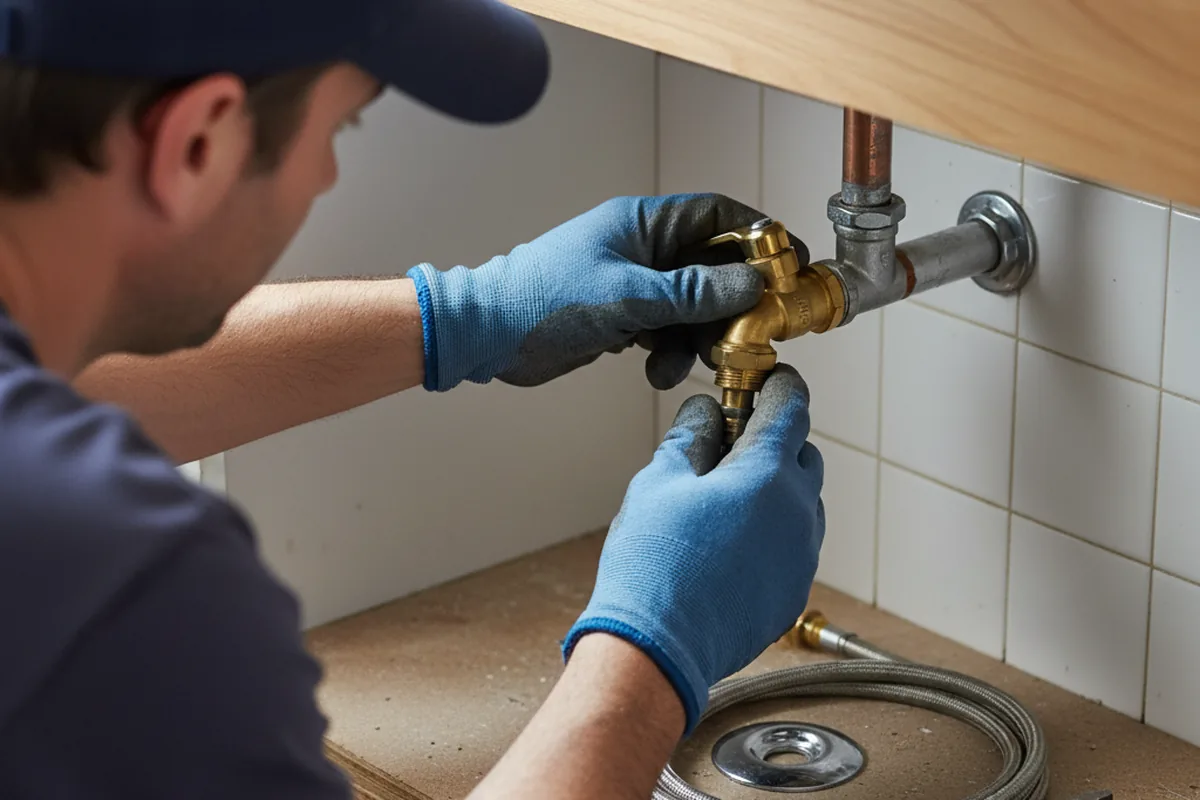 Shutoff valve and fitting work during Emergency Plumbing in Hanover